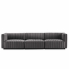 Conjure Channel Tufted Performance Velvet Sofa