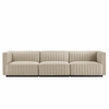 Conjure Channel Tufted Upholstered Fabric Sofa