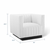 Conjure Tufted Upholstered Fabric Armchair in White
