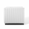 Conjure Tufted Upholstered Fabric Armchair in White