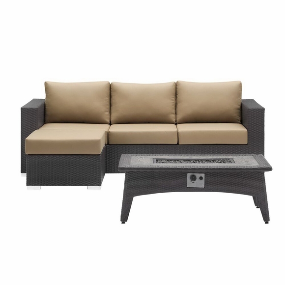 Convene 3 Piece Set Outdoor Patio with Fire Pit MID-3724