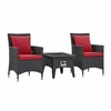 Convene 3 Piece Set Outdoor Patio with Fire Pit MID-3729