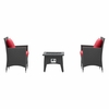 Convene 3 Piece Set Outdoor Patio with Fire Pit MID-3729