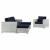Convene 4-Piece Outdoor Patio Set in Light Gray Navy