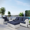 Convene 4-Piece Outdoor Patio Set in Light Gray Navy