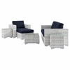 Convene 6-Piece Outdoor Patio Set in Light Gray Navy