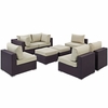 Convene 8 Piece Outdoor Patio Sectional Set