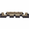 Convene 8 Piece Outdoor Patio Sectional Set