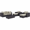 Convene 8 Piece Outdoor Patio Sectional Set