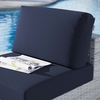 Convene Outdoor Patio Armless Chair in Light Gray Navy