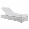 Convene Outdoor Patio Chaise in Light Gray White
