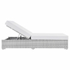 Convene Outdoor Patio Chaise in Light Gray White
