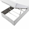 Convene Outdoor Patio Chaise in Light Gray White