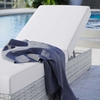 Convene Outdoor Patio Chaise in Light Gray White