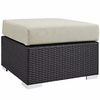 Convene Outdoor Patio Fabric Square Ottoman