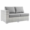 Convene Outdoor Patio Left-Arm Loveseat in Light Gray Gray