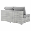 Convene Outdoor Patio Left-Arm Loveseat in Light Gray Gray