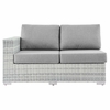 Convene Outdoor Patio Left-Arm Loveseat in Light Gray Gray