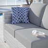 Convene Outdoor Patio Left-Arm Loveseat in Light Gray Gray