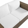 Convene Outdoor Patio Loveseat in Cappuccino White