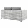Convene Outdoor Patio Loveseat in Light Gray Gray