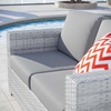 Convene Outdoor Patio Loveseat in Light Gray Gray