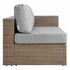 Convene Outdoor Patio Right-Arm Loveseat-MID-6242 in Cappuccino Gray