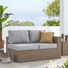 Convene Outdoor Patio Right-Arm Loveseat-MID-6242 in Cappuccino Gray
