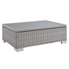 Conway 5-Piece Outdoor Patio Wicker Rattan Furniture Set in Light Gray Gray