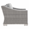 Conway 5-Piece Outdoor Patio Wicker Rattan Furniture Set in Light Gray Gray