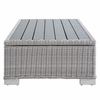 Conway 5-Piece Outdoor Patio Wicker Rattan Furniture Set in Light Gray Gray
