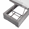 Conway Sunbrella&reg; Outdoor Patio Wicker Rattan Chaise Lounge in Light Gray White