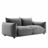 Copious Performance Velvet Loveseat in Gray