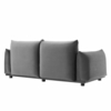 Copious Performance Velvet Loveseat in Gray