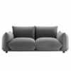 Copious Performance Velvet Loveseat in Gray