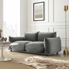 Copious Performance Velvet Loveseat in Gray
