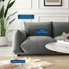 Copious Performance Velvet Loveseat in Gray