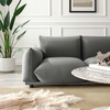 Copious Performance Velvet Loveseat in Gray