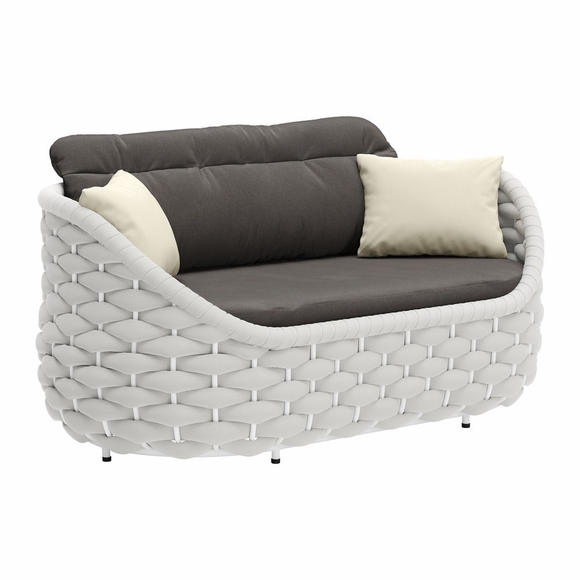 Coral Reef Loveseat in Gray