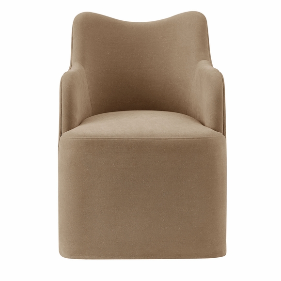 Cordelle Linen Blend Swivel Dining Chair