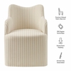 Cordelle Linen Blend Swivel Dining Chair