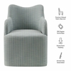 Cordelle Linen Blend Swivel Dining Chair