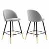 Cordial Performance Velvet Counter Stools - Set of 2