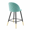 Cordial Performance Velvet Counter Stools - Set of 2 in Mint