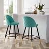 Cordial Performance Velvet Counter Stools - Set of 2 in Mint