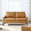 Corland Leather Loveseat in Tan