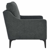 Corland Upholstered Fabric Armchair in Charcoal