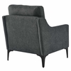 Corland Upholstered Fabric Armchair in Charcoal