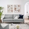 Corland Upholstered Fabric Sofa in Light Gray