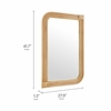 Corsica Curved Rectangle Rattan Wall Mirror in Natural